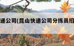 昆山快递公司(昆山快递公司分拣员招聘信息)