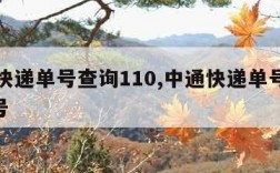 中通快递单号查询110,中通快递单号查询110号