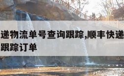 顺丰快递物流单号查询跟踪,顺丰快递物流单号查询跟踪订单